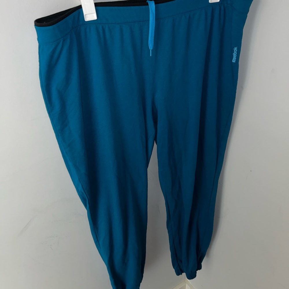Plus size blue Reebok joggers